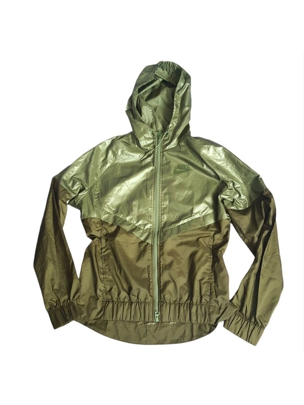 Nike Windrunner Jacket Zip up Windbreaker Womens S Green